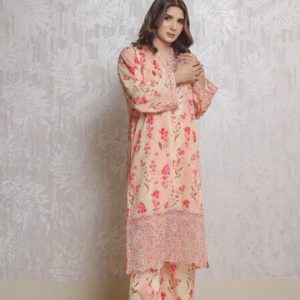 2 Piece - Peach Color Soft Lawn | ZB1021-SM